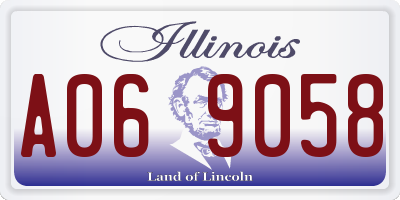 IL license plate A069058