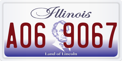 IL license plate A069067