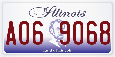IL license plate A069068