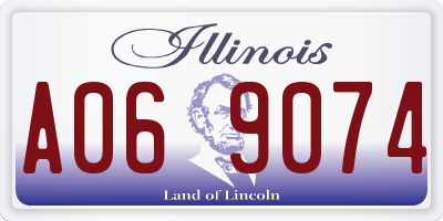 IL license plate A069074