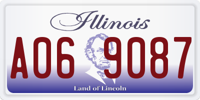 IL license plate A069087