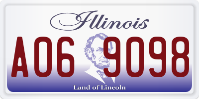 IL license plate A069098