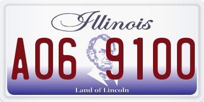 IL license plate A069100