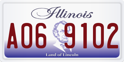 IL license plate A069102