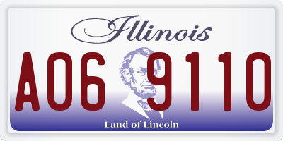 IL license plate A069110