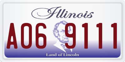 IL license plate A069111