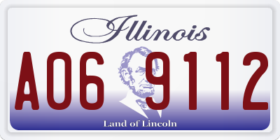 IL license plate A069112
