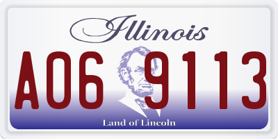IL license plate A069113
