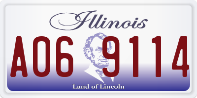 IL license plate A069114