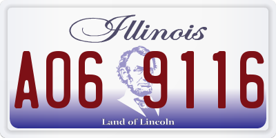 IL license plate A069116