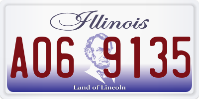 IL license plate A069135