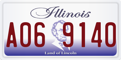 IL license plate A069140