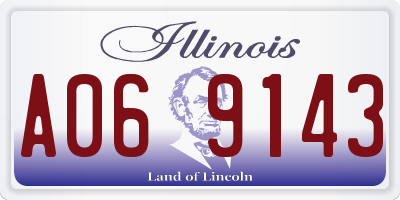 IL license plate A069143