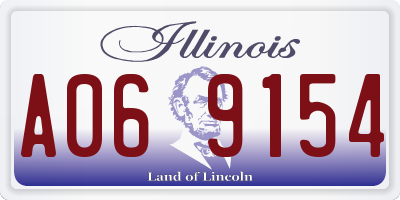 IL license plate A069154