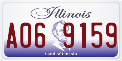 IL license plate A069159