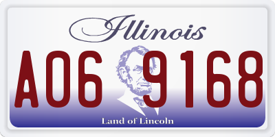 IL license plate A069168