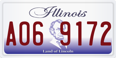 IL license plate A069172