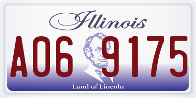 IL license plate A069175