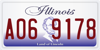 IL license plate A069178