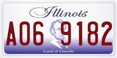 IL license plate A069182