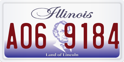 IL license plate A069184