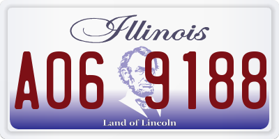 IL license plate A069188