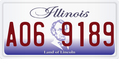 IL license plate A069189