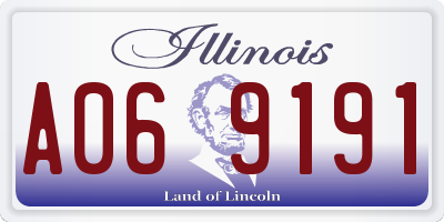 IL license plate A069191