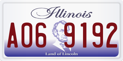 IL license plate A069192