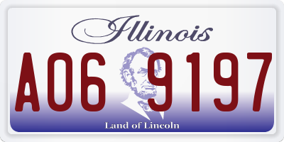 IL license plate A069197