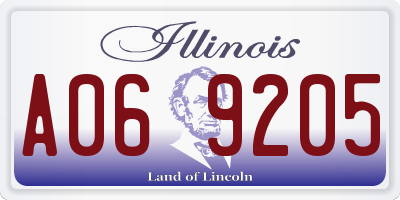 IL license plate A069205
