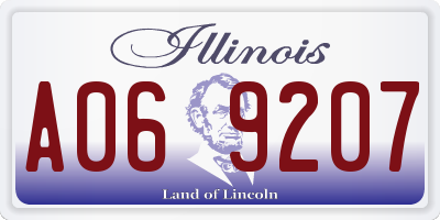 IL license plate A069207