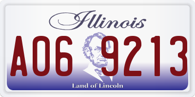 IL license plate A069213