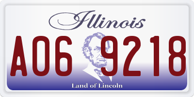 IL license plate A069218
