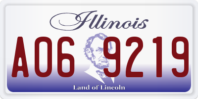 IL license plate A069219
