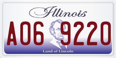 IL license plate A069220