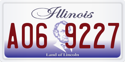 IL license plate A069227