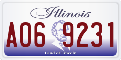 IL license plate A069231