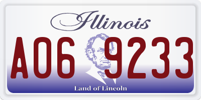IL license plate A069233