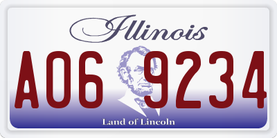IL license plate A069234