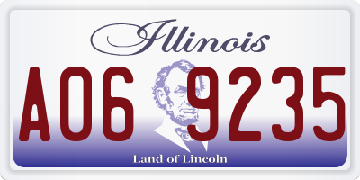 IL license plate A069235