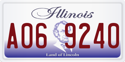 IL license plate A069240
