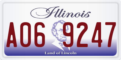IL license plate A069247