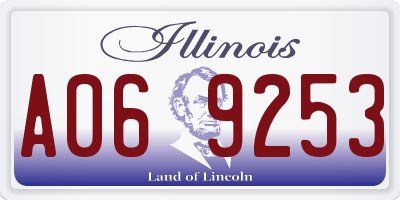IL license plate A069253