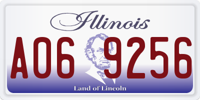 IL license plate A069256