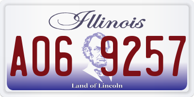 IL license plate A069257