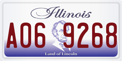 IL license plate A069268