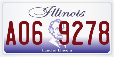 IL license plate A069278