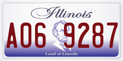 IL license plate A069287