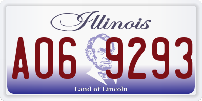IL license plate A069293